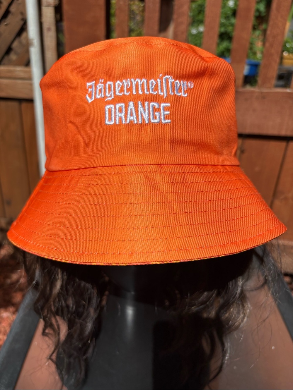 Jägermeister Orange Reversible Bucket Hat Y2K Festival Streetwear